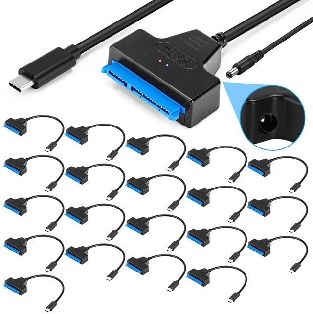 Main image of Saysurey 20 Pcs SATA to USB Type-C Adapter Cable Bulk