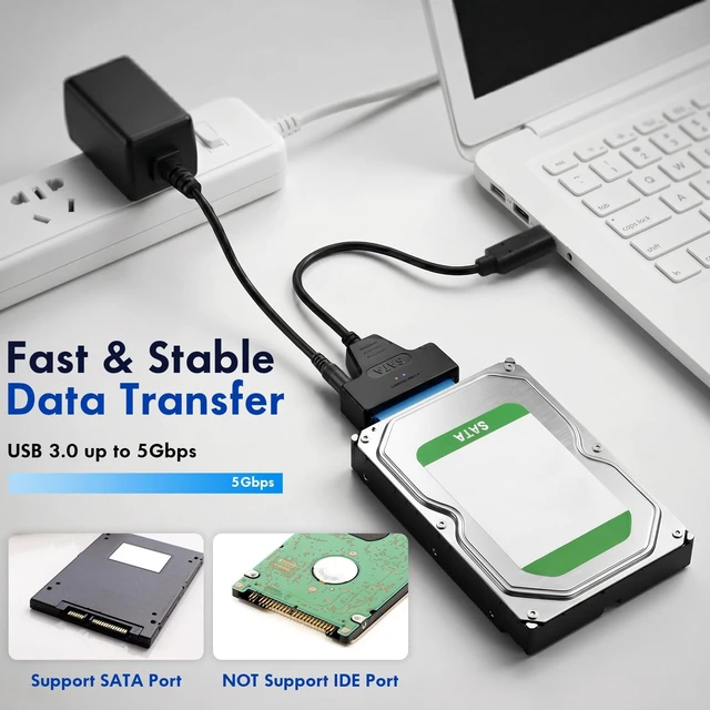 Alt view image 4 of 5 - Saysurey 20 Pcs SATA to USB Type-C Adapter Cable Bulk