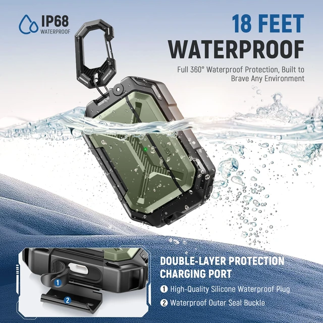 Alt view image 3 of 5 - MOBOSI for AirPods Pro 3 Case IP68 Waterproof, Green