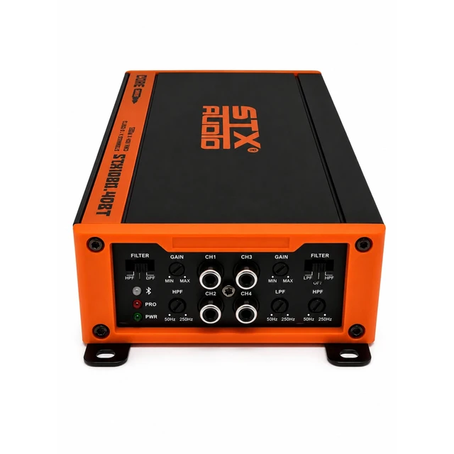 Alt view image 2 of 5 - STX Audio STX1080.4DBT - 4 Channel Class D Car Amplifier, 1100W Max Power, Bluetooth Streaming, 80W x 4 RMS @ 4 Ohms, 130W x 4 RMS @ 2 Ohms, Bridgeable 280W x 2