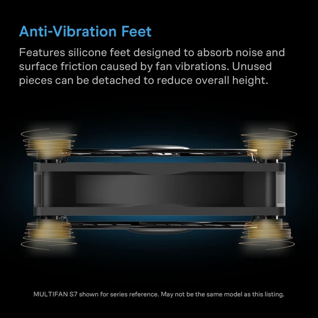 Alt view image 5 of 5 - AC Infinity MULTIFAN S1, Ultra-Quiet 80mm USB Fan with Speed Controller