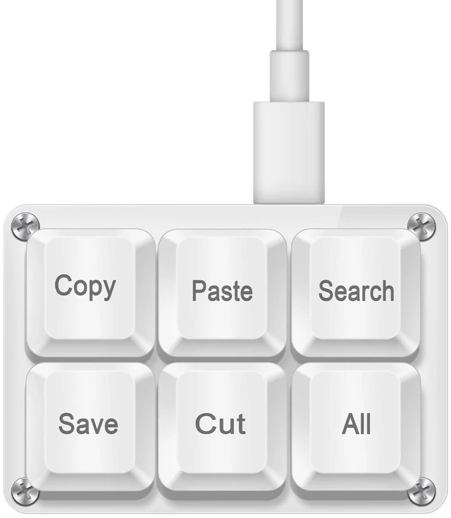 Main image of Mini 6-Key Copy Paste Programmable Keyboard Hotswappable Mechanical Switch