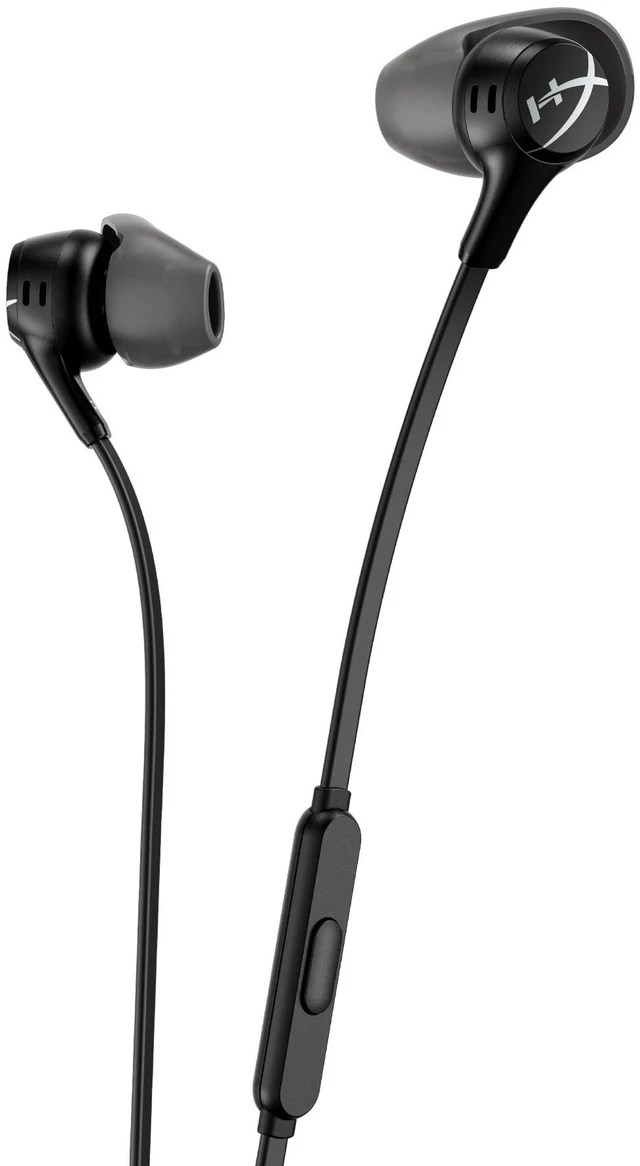 Main image of HyperX Cloud Earbuds II 14mm Drivers, Four Eartips, Hard-Shell Carrying Case, Low-Profile 90 Plug, 3.5mm Plug, Built-in Microphone, Multi-Function Button, PC, Mobile, Nintendo Switch Black