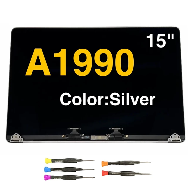 Main image of Fotisangea New A1990 for MacBook Pro 2018 2019 15 inch LCD Display Screen Full Assembly Replacement EMC 3215 3359 Silver/Gray (Silver)