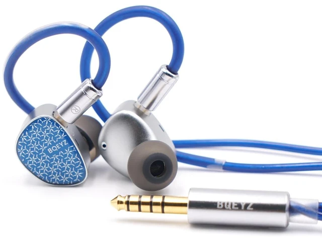 Main image of BQEYZ Weather Series Frost Wired Earbuds Micro Planar Drive Dynamic Hybrid Driver In-Ear Monitor 0.78mm 2pin Connector In-Ear Glass Faceplate Blue (4.4mm)