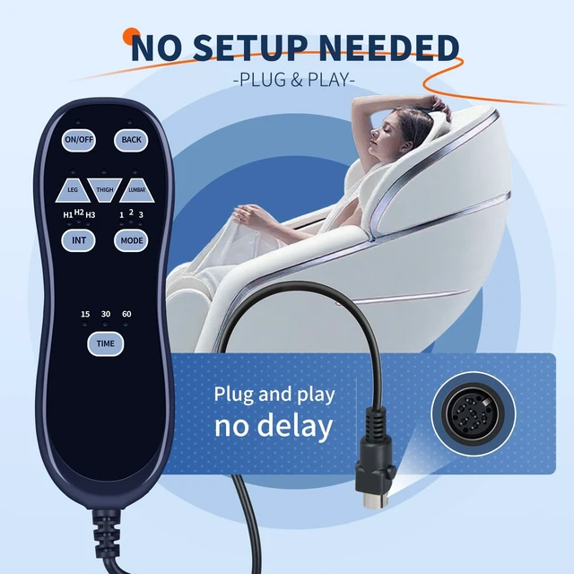 Alt view image 2 of 5 - Snrigw Replacement Remote Control for Amazingooh Flamaker 6-Pin Rocking Recliner Power Lift Chairs with 15min/30min/60min Timer