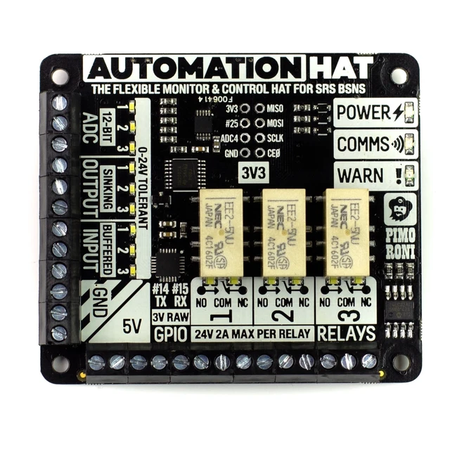 Alt view image 2 of 3 - Pimoroni Automation Hat for 40-Pin Raspberry Pi - PIM213