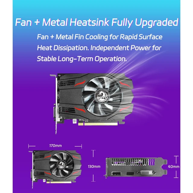 Alt view image 5 of 5 - SOYO AMD Radeon RX 550 4G GDDR5 Gaming Graphics Card,HDMI/DP/DVI Port