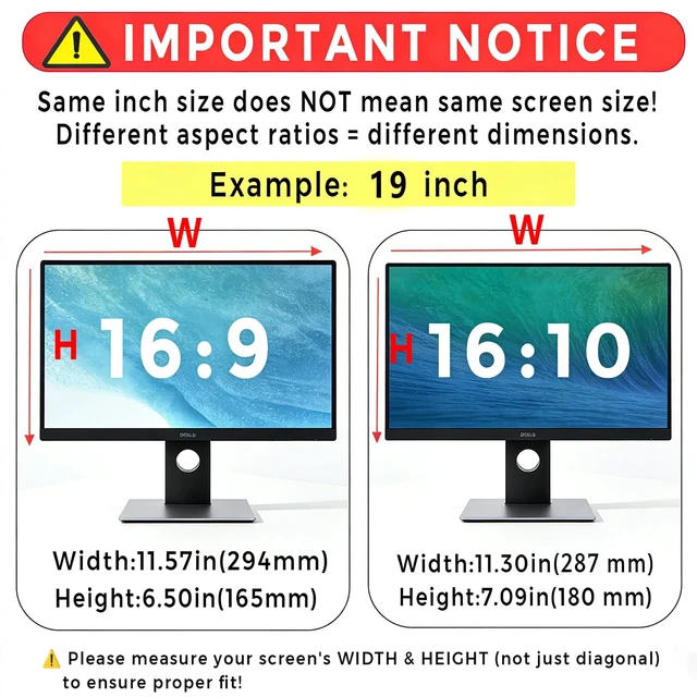 Alt view image 2 of 5 - Vizbloc 23 Inch computer privacy screen for 16:9 Monitor, Removable Anti-Glare Blue Light Filter & Anti-Scratch Protector Film, Privacy Shield for HP Dell Asus Acer Samsung Desktop Mon
