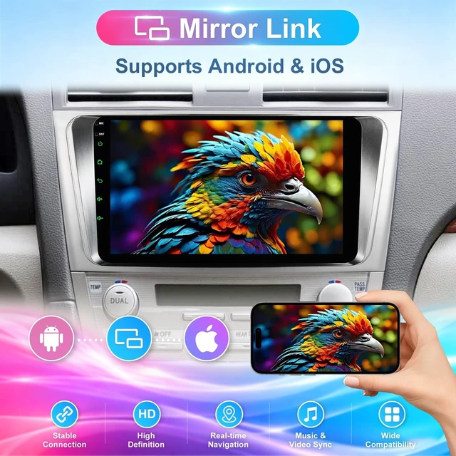 Alt view image 3 of 5 - Car Radio Stereo for Toyota Camry 2007 2008 2009 2010 2011(Not Fit JBL)