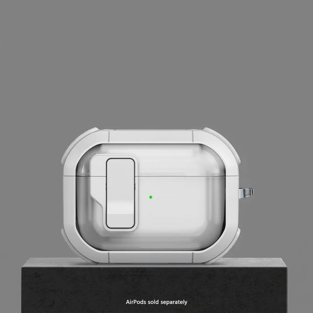 Alt view image 3 of 5 - SaharaCase - AirPods Pro 3 Case - Secure Lock ^^ Venture-X Series - White - Protective Cover with Carabiner Clip