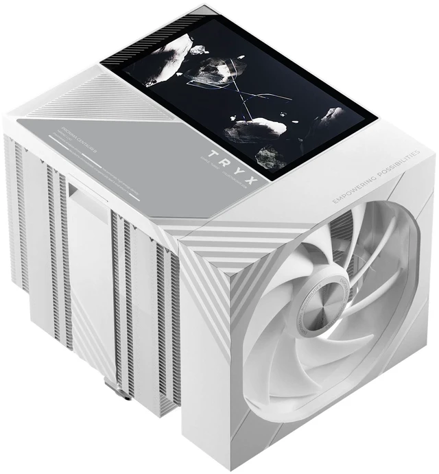 Main image of TRYX TURRIS 620 CPU Cooler White 5.0" HP IPS Customizable Screen 280w TDP