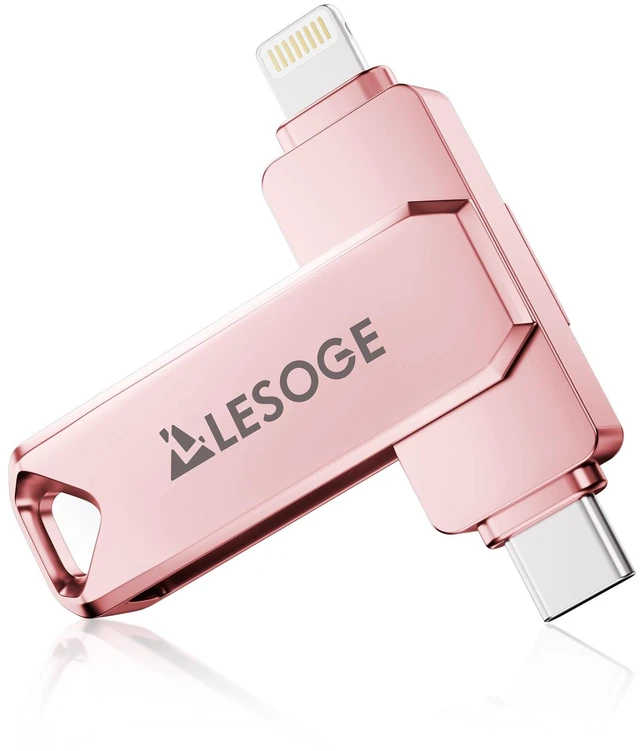 Main image of MFi Certified Flash Drive 250GB for iPhone Photo Stick Thumb Drive, High Speed USB Memory Stick iPhone Flash Drive for Photos, External Storage Jump Drive for iPhone/iPad/Android/PC (Light Pink)