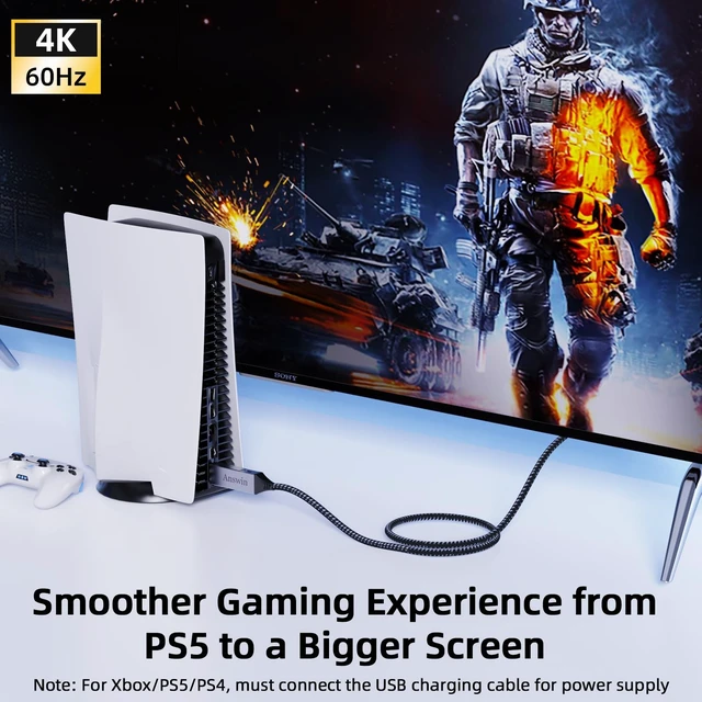 Alt view image 3 of 5 - Answin HDMI to DisplayPort Bidirectional DisplayPort to HDMI Cable 4K 15Ft