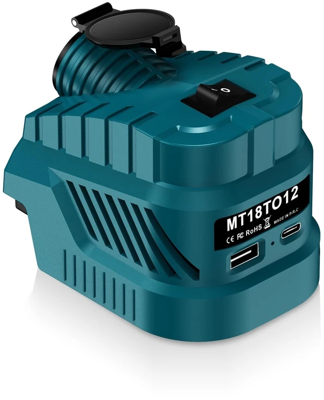 Main image of Car Refrigerator Power Supply for Makita 18V Battery,Cigarette Lighter Interface,DC 12V Step Down Converter Power Wheel,Max Output 240W 20A,with USB A and Type C Port,for Golf Cart RC Car Truck