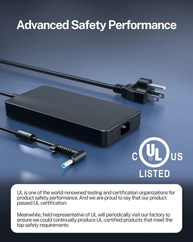Alt view image 2 of 5 - 200W AC Charger Fit for HP Zbook Omen Pavilion Gaming 15 17 Envy Victus 16