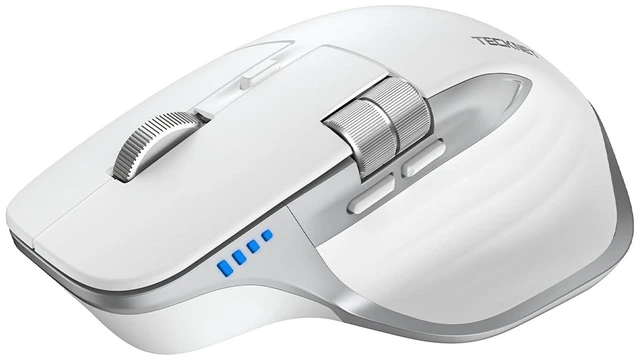 Main image of TECKNET Wireless Mouse, Side Scroll Bluetooth Rechargeable, 3-Device
