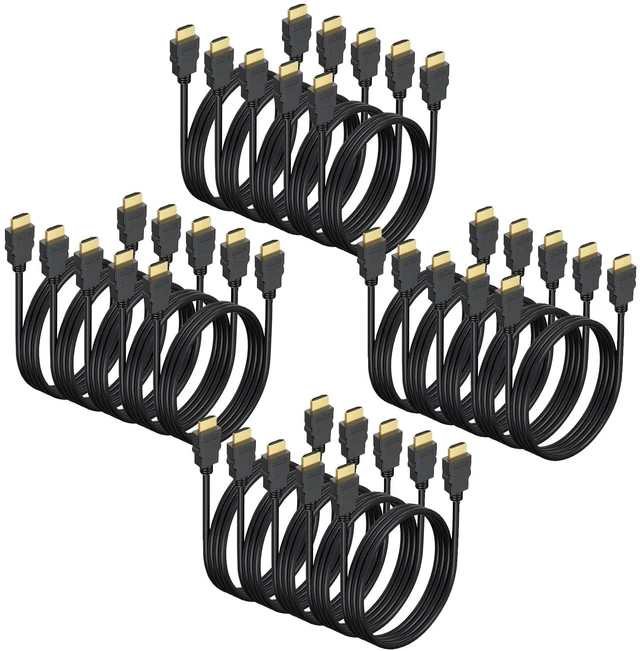 Main image of 4K HDMI Cable 3.3 FT 20-Pack, Shielded HDMI TV Cord, CL3 Rated, HDCP 2.2