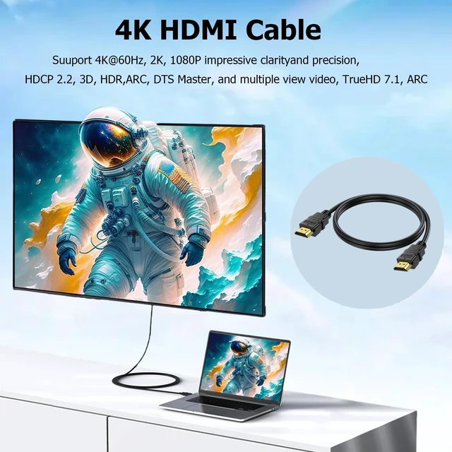 Alt view image 4 of 5 - 4K HDMI Cable 3.3 FT 20-Pack, Shielded HDMI TV Cord, CL3 Rated, HDCP 2.2
