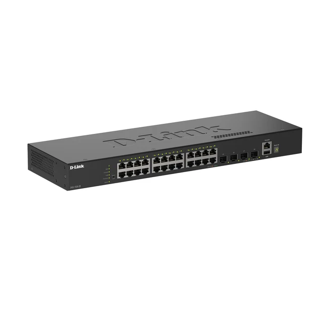 Alt view image 2 of 3 - D-Link 28-Port Gigabit Ethernet Switch, Next-Gen Layer 3 Stackable Smart-Managed, 24x Ports, 2X 10GBase-T, 2X 10G SFP+ Ports (DGS-1520-28)