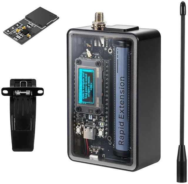 Main image of Heltec V4 LoRa Development Board with Buzzer, Tempered Glass Heltec V4 Case, ESP32-S3 SX1262 Wireless Module, Ultra-Compact Protective Case for Meshtastic Devices and Smart IoT Alerts