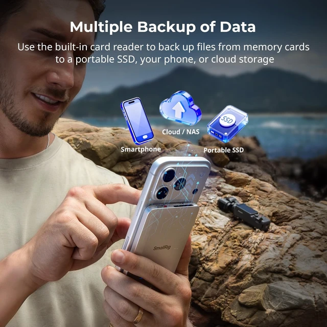 Alt view image 2 of 5 - SMALLRIG Portable SSD 1TB, Up to 1000MB/s, USB-C, USB 3.2 Gen 2, Aluminum