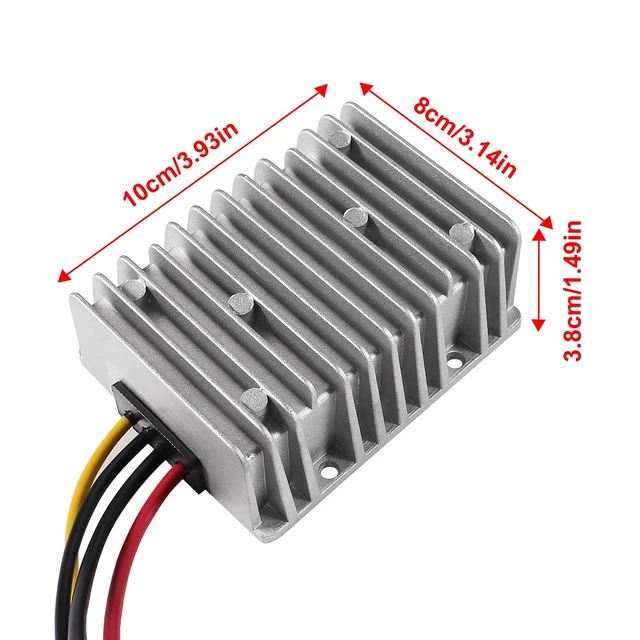 Alt view image 5 of 5 - AEDIKO DC Voltage Reducer Converter DC 8V-40V to 13.8V 25A 300W Reducer Power Converter Waterproof Regulator Module Transformer for Golf Cart Club Car