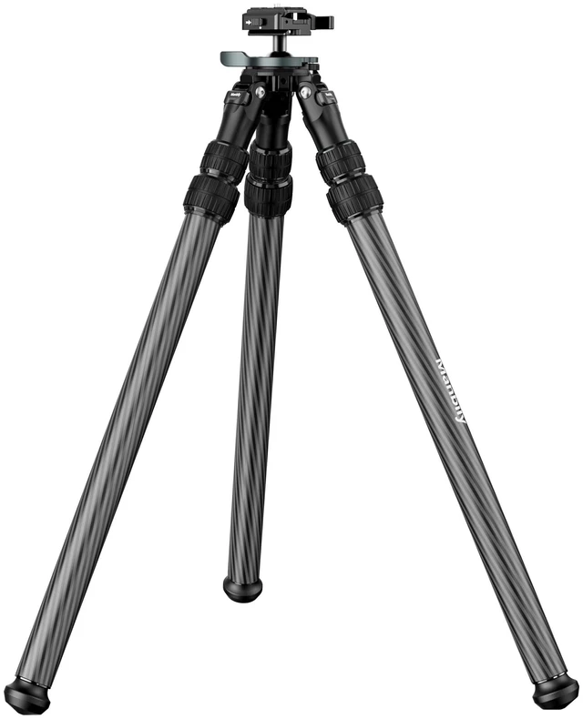 Main image of Manbily QM-2836 Shooting Tripod, Inverted Hunting Carbon Fiber Tripod with 45mm Ball Head and Picatinny to Arca Swiss Adapters, 36mm Thick Tubes, Max Load 55lbs Black