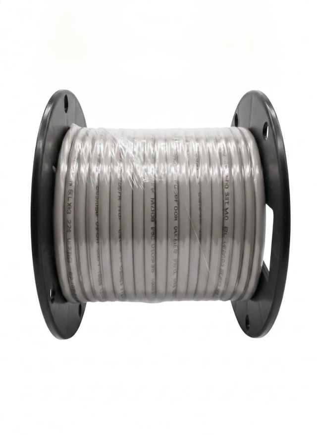 Main image of AiCat Cat5e Ethernet Cable 100ft Riser CMR - Insulated Solid Bare Copper Wire, PoE++(4PPoE) Cat5e Cable FastReel, 24 AWG, ETL & UL Listed - 350MHZ /Gigabit Speed, Unshielded UTP Network Cable - Gray