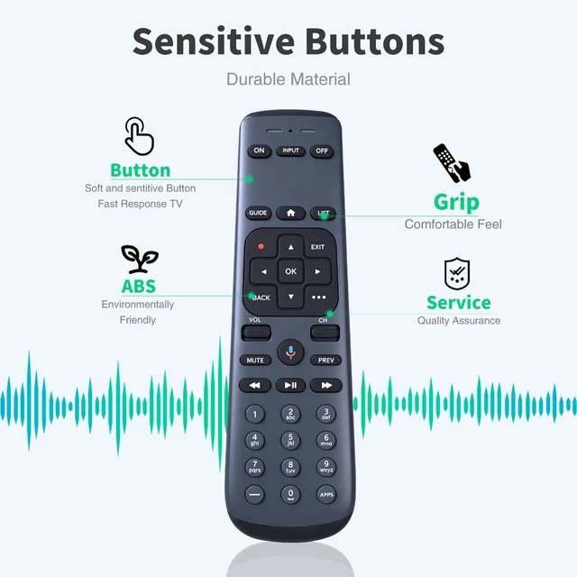 Alt view image 3 of 5 - Snrigw RC82V Replacement Remote for AT&T DirecTV/Osprey MG3-R35602 Box