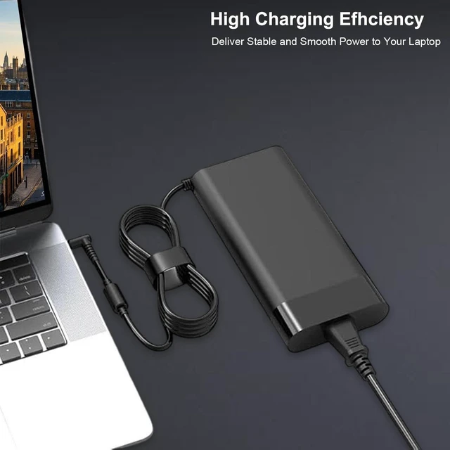 Alt view image 2 of 5 - 150W AC Adapter for HP Zbook 15 16 17 15u 15v G3 G4 G5 G6 G7 G8 G9 Studio G4 G5 G7 G8 G9 Victus 15 16 OMEN 15 17 Pavilion 15 17 TPN-DA09 TPN-CA11 Spectre Gaming Laptop Charger Power Supply Slim Smart