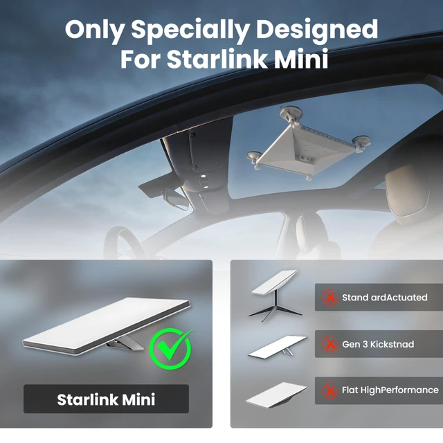 Alt view image 3 of 5 - Starlink Mini Mount 4 Strong Suction Cups for Cars, RVs & Boats, Stable