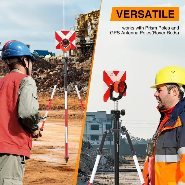 Alt view image 5 of 5 - Tripod Surveying Thumb Release, Aluminum Tripod for Prism Poles Surveying or GPS Poles of Total Station GPS GNSS