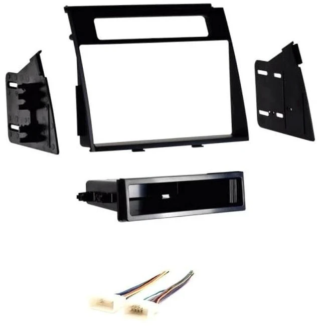 Main image of Single Din Car Stereo Radio Install Dash Mount Kit and Wire Harness Connector Combo -No Factory External Amp Vehicles Only: Made for 2012 2013 Kia Soul
