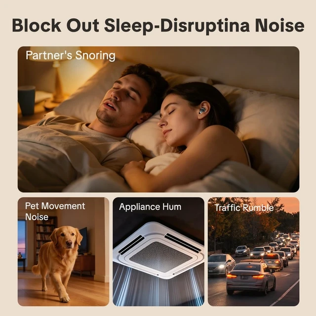 Alt view image 5 of 5 - NE92 Sleep Earbuds, Ultra-Mini Side Sleeper Earbuds 3g, Bluetooth 6.0, 40Hrs, Hi-Fi Stereo Sound Mini Invisible Earplugs for Side Sleepers Small Ear Buds, Wireless Headphones for Travel & Busin