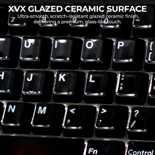 Alt view image 3 of 5 - XVX Black Ceramic Keycaps, 120-Key Fog Translucent Compatible MX Switches