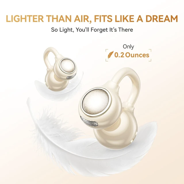 Alt view image 5 of 5 - CHENRUIDA Open Ear Clip On Earbuds Wireless Headphones with Mirror(Skin)