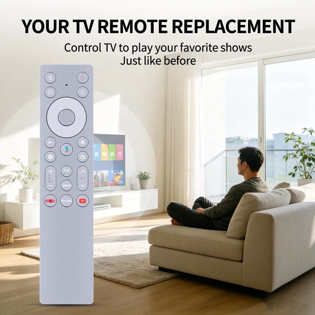 Alt view image 2 of 5 - RC933A Voice Remote for TCL QM8K Series QD-Mini 4K LED UHD Google Smart TV