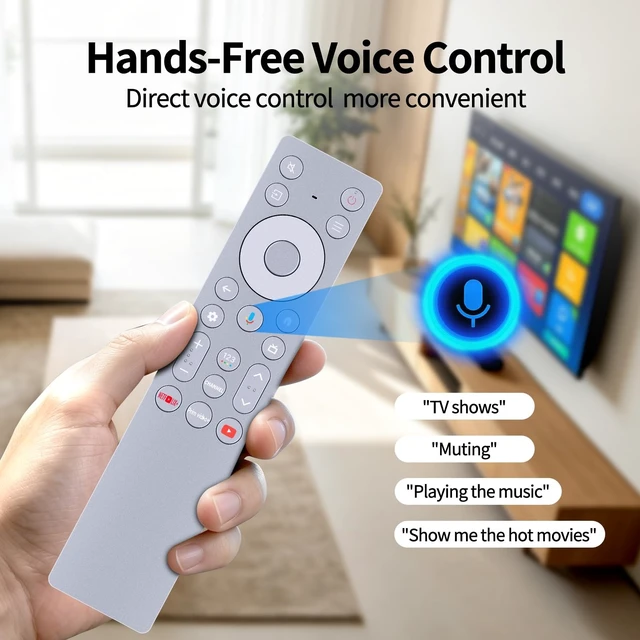 Alt view image 3 of 5 - RC933A Voice Remote for TCL QM8K Series QD-Mini 4K LED UHD Google Smart TV