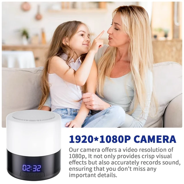 Alt view image 2 of 5 - Chasvon Security Camera Motion Activated Bluetooth Speaker, 270 Viewing Angle, 2.4G /5G Dome Cams with Phone App, Hd 1080P, Wireless WiFi Nanny Cam for Home Offices StoreWhite