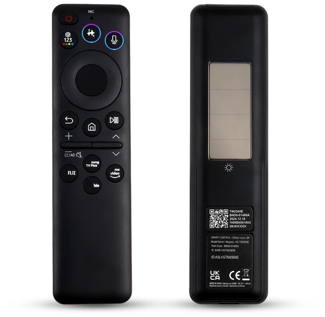 Main image of New BN59-01480A TM2360E Remote Control for Samsung TV, Smart AI Voice Control, Solar-Powered & USB-C Dual Charging, Compatible with Samsung Neo QLED/OLED Smart TVs (2021-2026 Models)