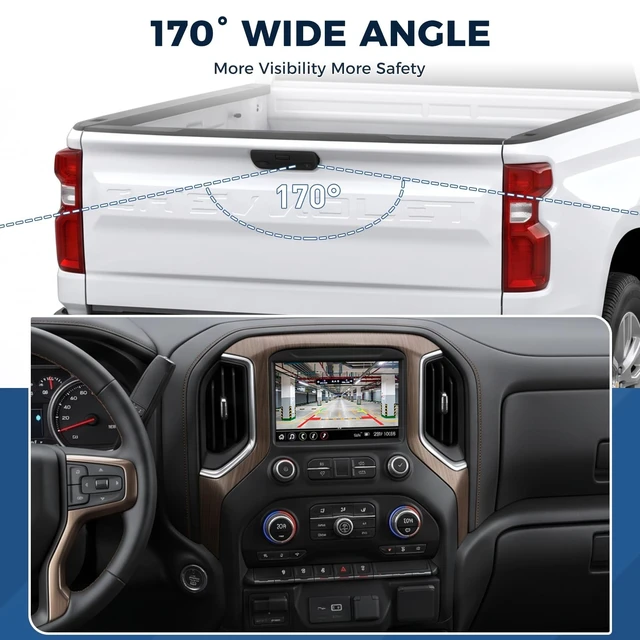 Alt view image 3 of 5 - Backup Camera Fit for 2019-2024 Chevrolet Silverado 1500 2500 3500