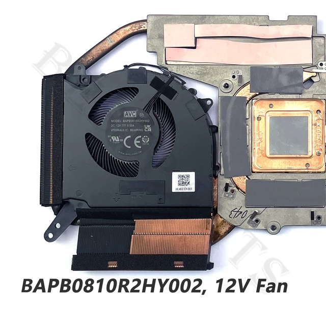 Alt view image 4 of 5 - BestParts New Genuine CPU+GPU Cooling Fan with Heatsink Replacement for Lenovo Legion 5 15IAH7H Laptop (Type: 82RB), P/N: 5H40S20491 5H40S20492