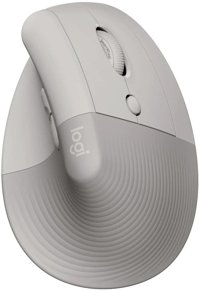 Main image of Logitech Lift Vertical Ergonomic Wireless Mouse - Sand