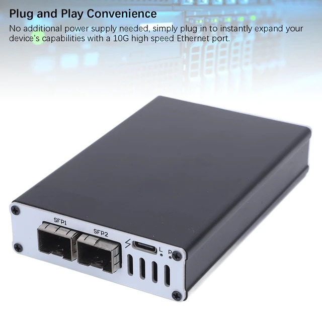 Alt view image 5 of 5 - 10G Ethernet Adapter Compatible with Thunderbolt 3 or Thunderbolt 4 Ports, Supports 10Gb s, Plug and Play, for OS X, for and for Ubuntu Systems (Dual Port)