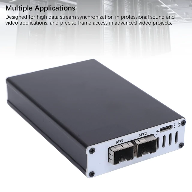 Alt view image 4 of 5 - 10G Ethernet Adapter Compatible with Thunderbolt 3 or Thunderbolt 4 Ports, Supports 10Gb s, Plug and Play, for OS X, for and for Ubuntu Systems (Dual Port)