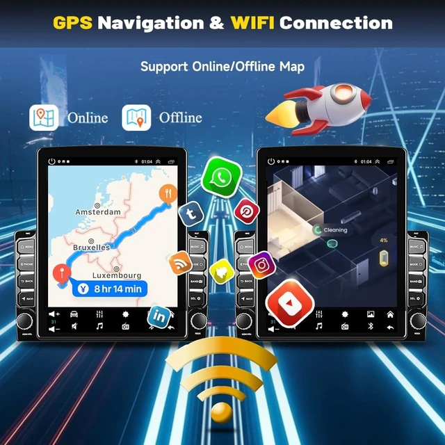 Alt view image 5 of 5 - 9.7" Android 14 Car Radio for Ford F150 2004 2005 2006 2007 2008, 2G+64G