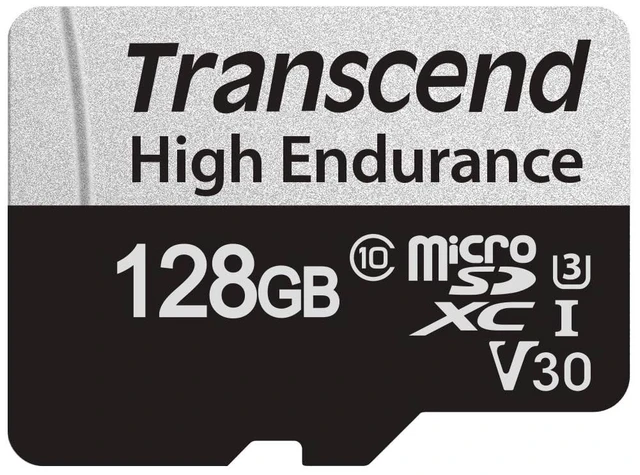 Alt view image 2 of 5 - Transcend 128GB USD350V High Endurance microSD Card, 100MB/s, U3, C10, V30