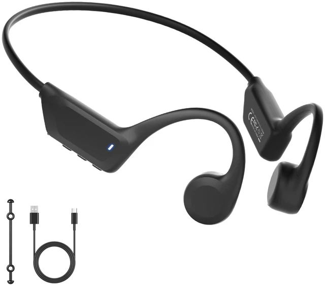 Main image of Gelecek Bone Conduction Headphones, Bluetooth 6.0 Open-Ear Ergonomic Wireless Sports Headphones, IPX5 Waterproof Sweatproof, 10H Playtime for Running, Gym, Training, Fitness