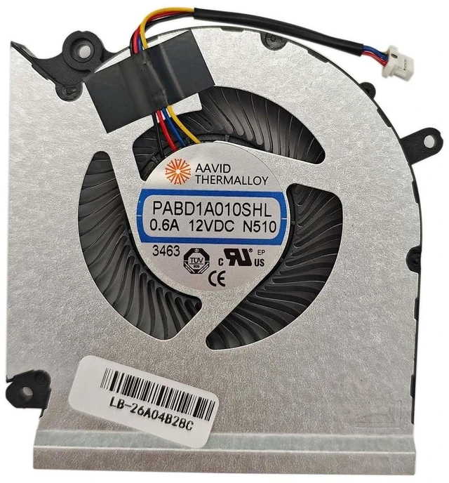 Alt view image 3 of 4 - BestParts New CPU+GPU Cooling Fan Replacement for MSI Vector 16 HX A13VHG A13VIG, A14VGG A14VFG A14VIG, MS-15M1 MS-15M2, P/N: PABD1A010SHR N509, PABD1A010SHL N510
